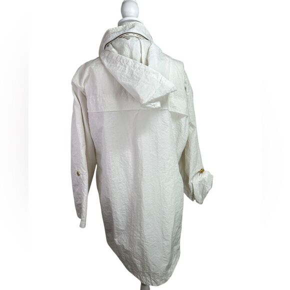 Venezia Nylon Outer Shell Stylish Trenchcoat Jacket Size XL Color Antique White - Picture 6 of 15